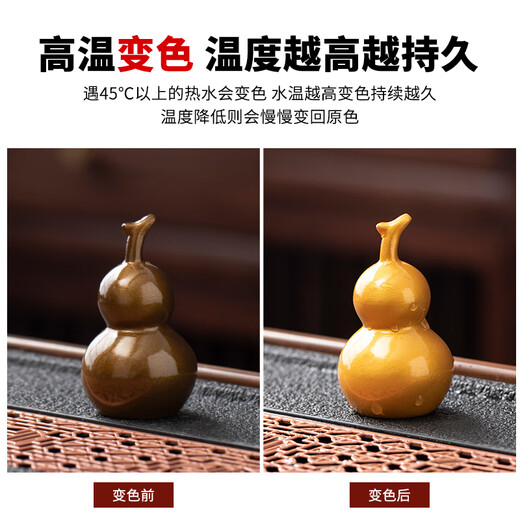 Wanshitang boutique tea pet ornaments, color-changing gourd, interesting Fulu gourd tea table, tea tray, tea table, tea set accessories, tea toy, color-changing gourd tea pet