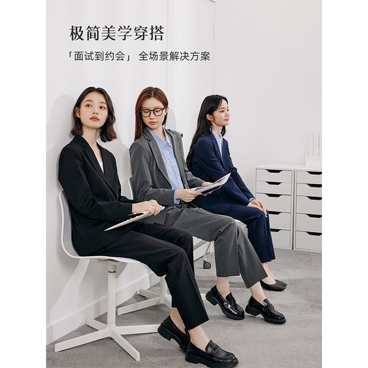 Lady Bird Navy Blue Formal Suit Women's Professional Small Man Interview Wear Public Exam High-Quality Suit Jacket