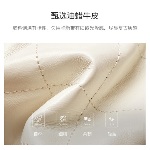 HR Helena Bag Women's Bag Fashionable and Versatile Diamond Chain Bag Women's Armpit Top Layer Cowhide One-Shoulder Crossbody Women's Bag