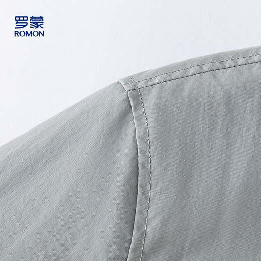 Romon Jacket Men's Fashion Basic Versatile Jacket Comfortable and Breathable Men's Lapel Outdoor Jacket