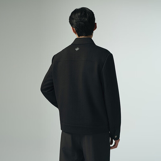 Lilang Heavy Jacket Men's Lapel Textured Jacquard Casual Fashion 25 Autumn Jacket Short Men's G5QJK815