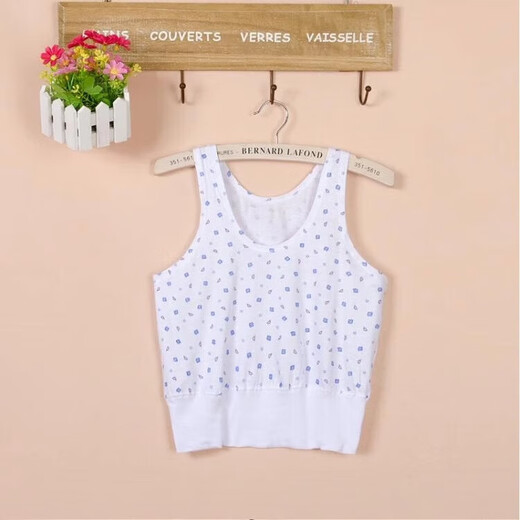
New summer pure cotton thin suspender vest for middle-aged and elderly women can wear it with half a piece of short mother's underwear underwear underwear - white XXL size - 1 piece