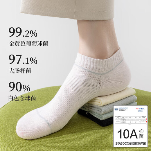 Voiture classique [5 paires de chaussettes en coton 10a Antibactériennes] chaussettes pour femmes en mesh d'été