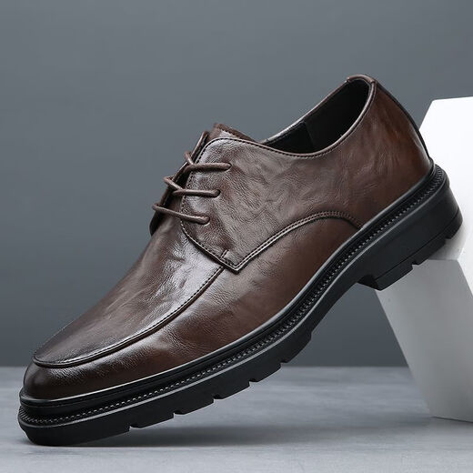 
CARTELO 2025 men's shoes new men's autumn business formal wear breathable leather shoes British soft leather soft sole casual wedding 9903 black affordable model 38