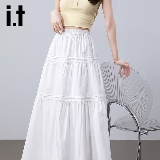 IT It French Sweet Sweet Mid Legth Rock 2025 Sommer Neues Hoch-Temperatur-Design mit großem Speichen-Temperament A-Line-Rock