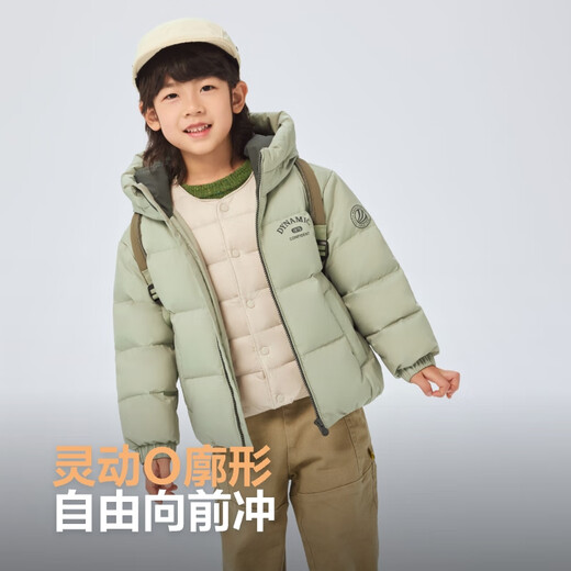 波司登（BOSIDENG）25年冬季新款男女童短款抗菌时尚连帽运动羽绒服T250246911DS 云舒绿|4882	 165 /84A 约 155-165cm 54kg