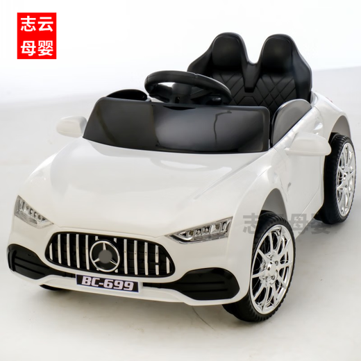 Yunting children's electric car 3-6 years old large electric car four-wheeled baby car toy remote control toy car small white + body style no motor + no battery