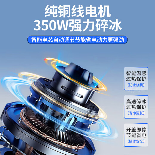 Jingyan electric shaved ice machine household fully automatic ice crusher ice machine stall commercial milk tea shop continuous ice ice machine double blades powerful motor | 3 seconds ice crushing | large capacity caliber merchants only with gift package low noise operation open the lid and power out the ice in seconds