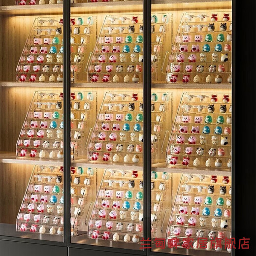 Adorable display rack multi-layer LEGO blind box storage box transparent acrylic bar Chili brand toy display 1-layer shelf (not recommended for purchase)