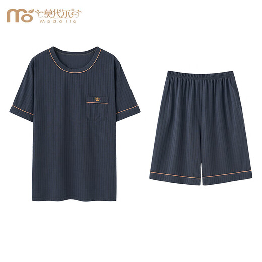莫代尔男士夏季2025新款睡衣纯棉短袖家居服男款男生青少年夏天夏款大码 HDE-9930 L