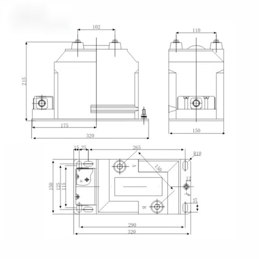 10kv high voltage voltage transformer JDZ10-10A/B high voltage cabinet indoor fully insulated single phase cast type JDZ10-1010/0.115VA