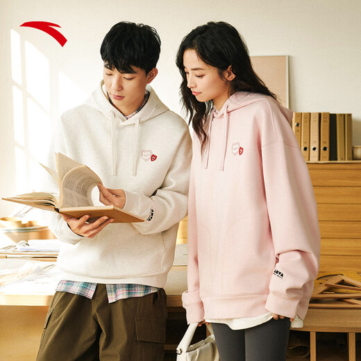 Anta (Anta) Cultura de skateboard hombres y mujeres misma tecnología dinámica elástica sudadera con capucha sudadera c3892 flor gris gris-1 xl