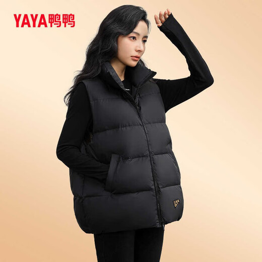 YAYA Down Vest Women's 2025 New Fashion Popular Winter Warm Casual Versatile Vest Short Jacket Black L