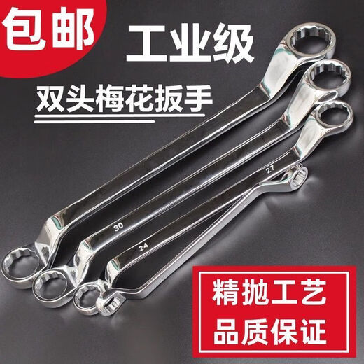 史丹利（STANLEY）梅花扳手双头加长两用镜面抛光扳手内六角镀铬梅花汽修扳手大全套 双梅花扳27-30