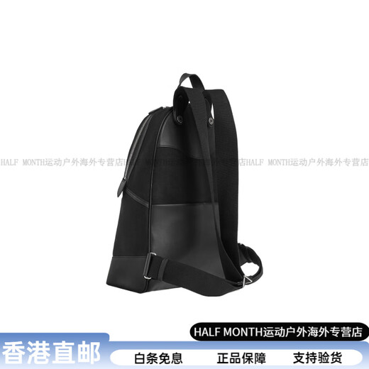 爱马仕（HERMES）AllbackNouveauSacaDosT&C简约通勤帆布拼Swift牛皮双肩包男款黑 有原盒