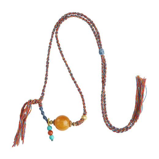 Potala Palace 925 silver beeswax turquoise pendant six-character mantra transfer beads birth year necklace for men and women birthday gifts