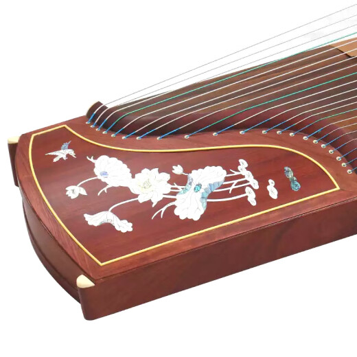 Dunhuang Dunhuang Guzheng 694l Mahagony Serie Shell Carving Performance Test Anfänger Guzheng Musikinstrument Shanghai Folk Musical Instrument Factory 694L Juni Spring Lotus
