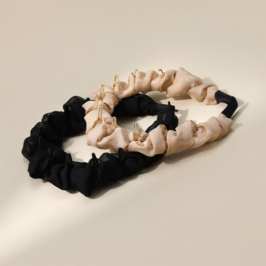 Chimera (CHIMERA) 2-piece mesh pleated headband, non-slip toothed headband, hair volume, high skull hair accessories, headband, girl's birthday gift