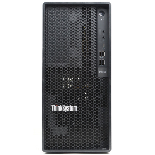 联想（Lenovo）ThinkSystem ST58 v2 小型4U塔式服务器主机 至强E-2324G+23.8英寸显示器 32G内存丨512G+2×2T硬盘丨RAID1