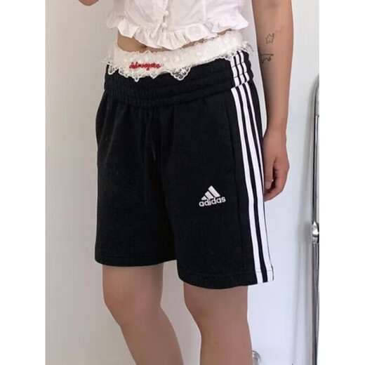 Adidas Shorts Herrenhosen 2025 Sommer neue Sporthosen Strickhosen Mode lose, komfortable atmungsaktive Casualhosen Fünf-Punkte-Hose IC9435/All Cotton/Inner Terry S