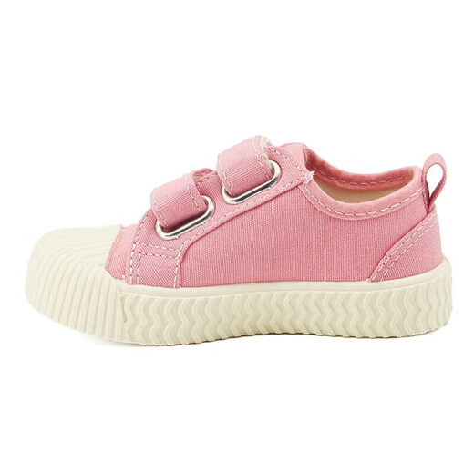 TOPSTAR children's canvas shoes, white shoes, kindergarten biscuit shoes, sneakers, soft sole baby shoes, pink 27, inner length 17.5cm, recommended foot length 16.5cm