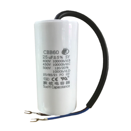 Original CBB60 450V2uf/8/15/20/40/100UF washing machine air compressor motor starting capacitor CBB60 80UF with wire