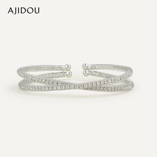 AJIDOU Ajidou bracelet, the same style in offline malls, simple sparkling zircon stacked open bracelet, light luxury and high-end feeling