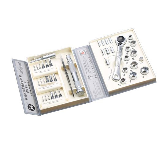 
Japanese Fukuoka original screwdriver sleeve ratchet wrench combination set screw inner and outer hexagon batch imported tools FO-9215 precision telecommunications comprehensive set