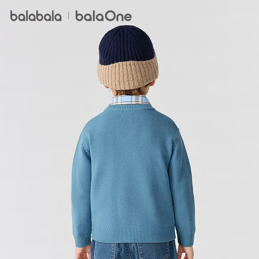 Balabala children's clothing children's sweaters boys and girls 2025 winter round neck sweaters bottoming sweaters 209425103203