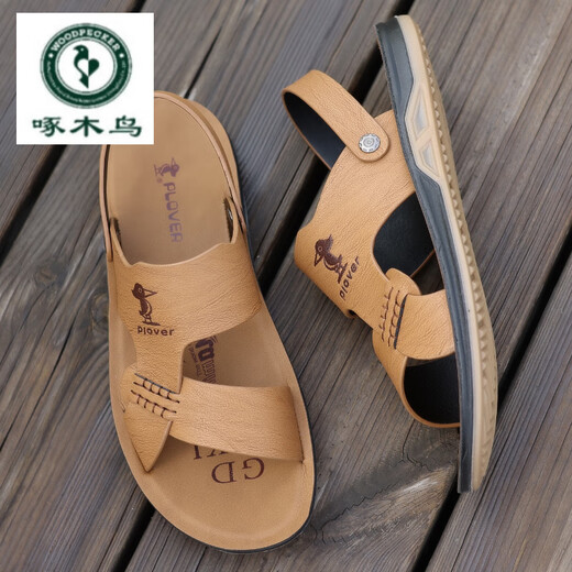 Sandales de pics d'été masculin 2025 Nouveau style extérieur Sandales en cuir respirant Générales en cuir authentiques Chaussures du tendon de bœuf de bœuf non glip