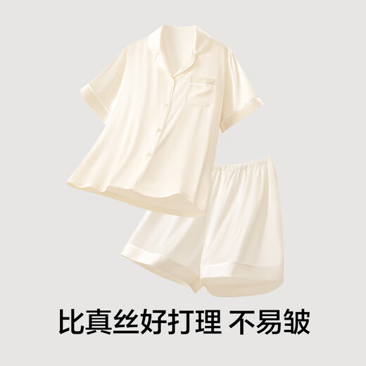 There is a tree women's pajamas women's breathable quick-drying home loose short-sleeved couple home wear suit men's men's moon shadow gray 2XL