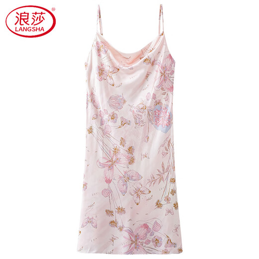 Langsha High-End Ice Seide Nightkide Seidensuspender 2025 Neue Frauenkühle Seiden-Frauen-Pyjamas Sommer A11949 m [Vorgeschlagen 100 Jin [Jin gleich 0,5 kg]]]