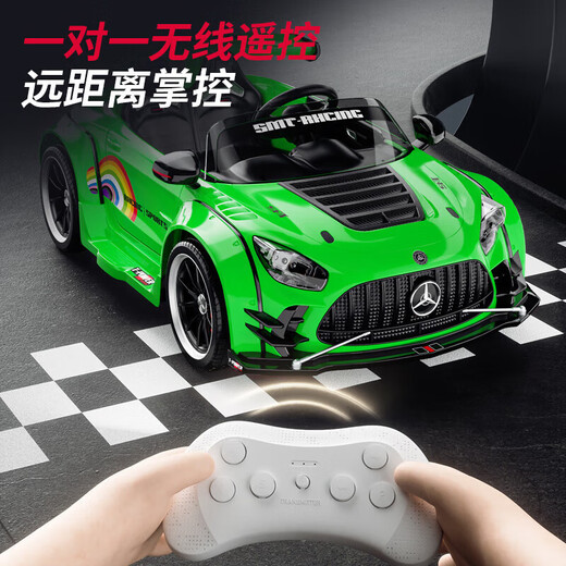 Samat Big G children's electric car can drift, four-wheel go-kart, remote control car can sit in a toy car for adults, babies, and children. Flagship gray 4845 motor, commercial nylon wheel, can drift.