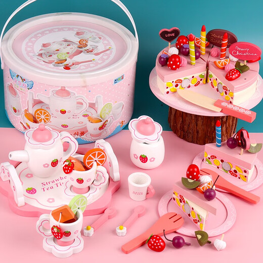 Girls, baby girls, kitchen, home, afternoon tea 2 children, 3 years old, 4 little princess toys 6 birthday gifts Bread machine breakfast group