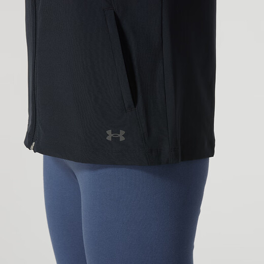 Under Armour Women's Clothing Summer New Sports Hooded Jacket Fitness Workout Running Comfortable Breathable Quick Drying Woven Jacket 1377043-002 L