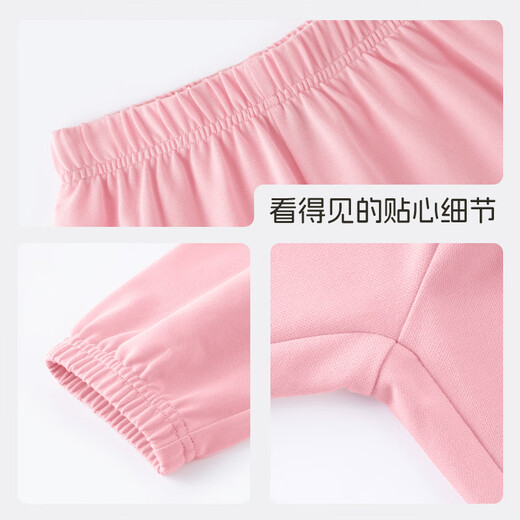 真维斯儿童夏季套装2025新款凉感POLO衫短袖T恤两件套童装男女童防蚊裤 浅紫/J纯色-灰/J纯色 140