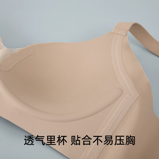 茜施尔（SHCER）夏季新款小胸聚拢内衣女无痕无钢圈收副乳胸罩防下垂文胸A3831W 神秘黑 75C （75B/75C可穿）