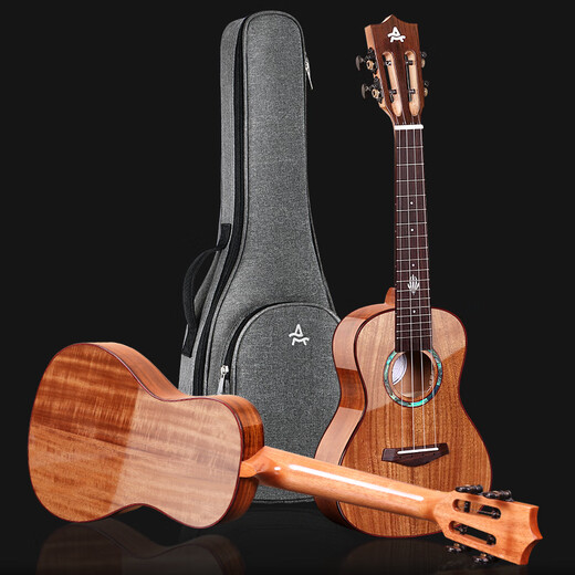 Ajima ajima voll einzelner Tiger Muster Acacia Holz Vollende einzelne studentische Kinder Kinder Kleine Gitarre A6 Anfänger Ukulele Helles Modell 26-Zoll Original-Soundmodell