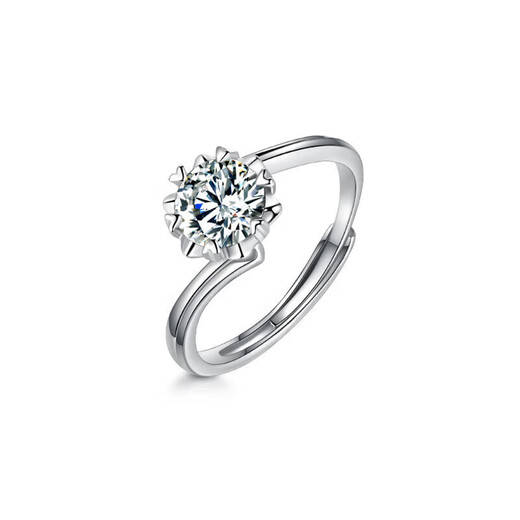 DR sterling silver snowflake moissanite ring for women one carat classic button arm bracelet bracelet proposal engagement ring for girlfriend