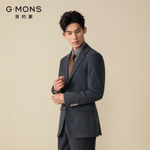 Guillomont Corduroy Suit Men's Jacket Brown Casual Unisex Commuting Autumn and Winter Retro Thickened Suit Suit Crow Blue Gray Top + Pants 48