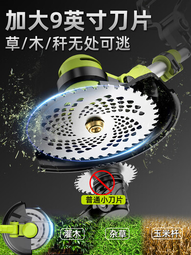 Shibaura electric lithium battery lawn mower rechargeable household small mower multi-function grass head weeding artifact high power [Brushless mowing exclusive model] 11980AW [One electric]