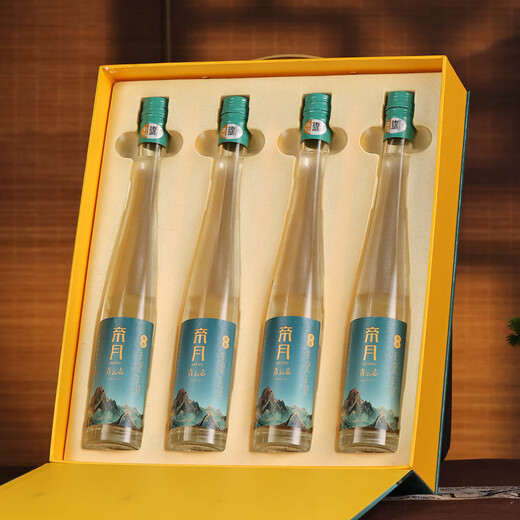 Diyue xo brandy weintraubengeist inländischer trauben destilliert weinverstärkter wein box selbst trinkgeschenk brandy lingyunzhi-375ml 53 Grad * 4 Flaschen