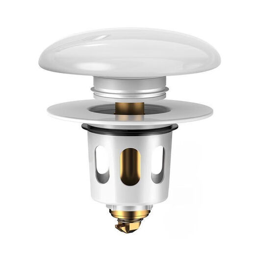 Jiumuwang drain filter universal ceramic wash basin leak plug push-type spring core anti-odor basin plug accessories copper core ceramic upgraded filter anti-blocking 1 pack German quality one-click universal (adapted to 34-40mm
