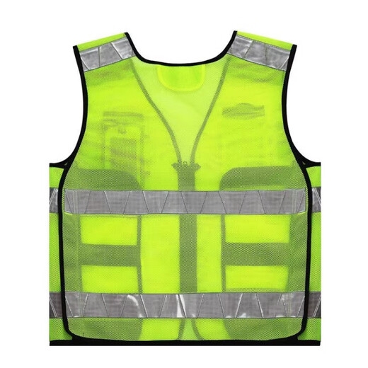 Traffic and road administration high-speed riding rescue night patrol security reflective vest vest custom printing fluorescent green no printing L