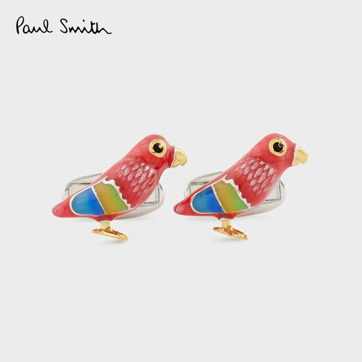 Paul Smith Men's Macaw Cufflinks French Shirt Cufflinks Cuff Pins Holiday Gifts Valentine's Day Gift Red