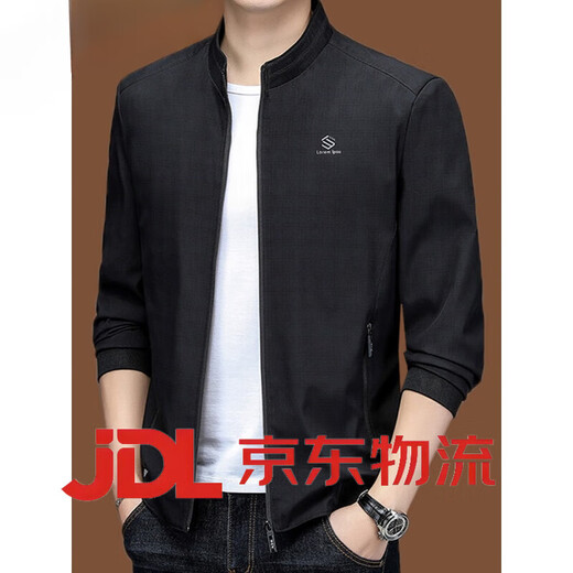 法莱阿玛尼;FALAMONE2025新款品牌高端夹克男商务休闲春季茄克衫春装外套 蓝色9911立领-春秋款 XL 180建议140-160斤穿