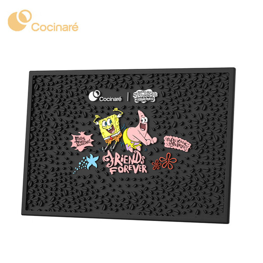 COCINARE Spongebob C Coffee Draining Mat, Insulated Coffee Coaster, Non-slip Waterproof Coffee Machine Mat, Best Friend