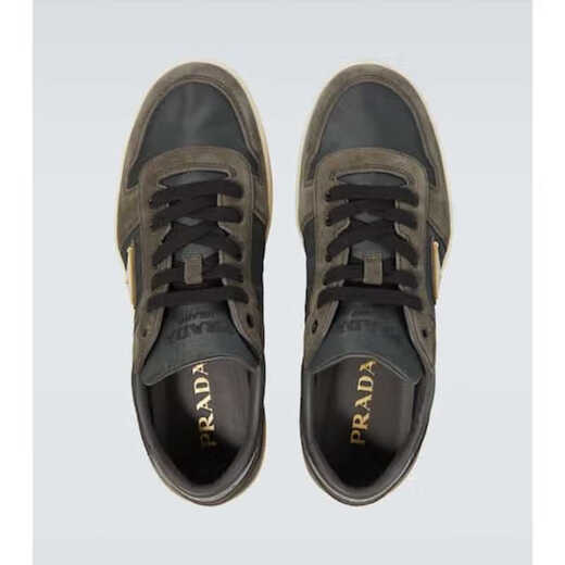 PRADA Luxury Men's RE NYLON suede sneakers brown 20 | 6 UK