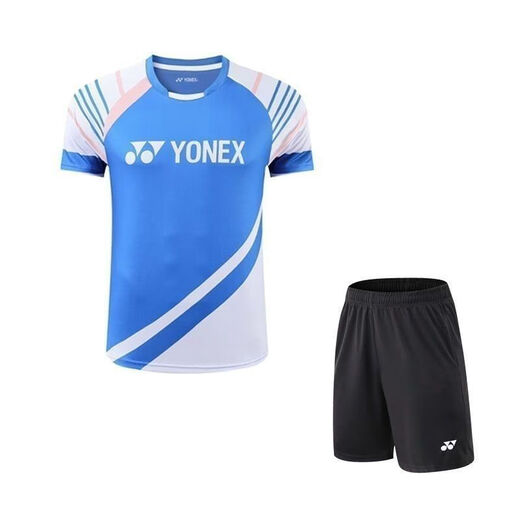 YONEX尤尼克斯2024新款Yy速干羽球服男女短袖套装运动透气比赛训 6296粉色套装 L 童装