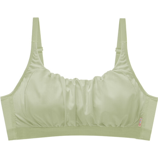 Modal Traaceless Unterwäsche für Frauen im Sommer dünner Stil, der kleine Brüste und Brüste sammelt, um schlagende und nicht leere Cup Girls trägerloser BH Weiß + Grün 80A L36/BC zu verhindern